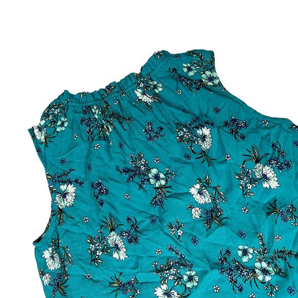 John Paul Richard Sleeveless Blouse Floral Crew Neck Tassel Tank Boho Women's M - Picture 8 of 9